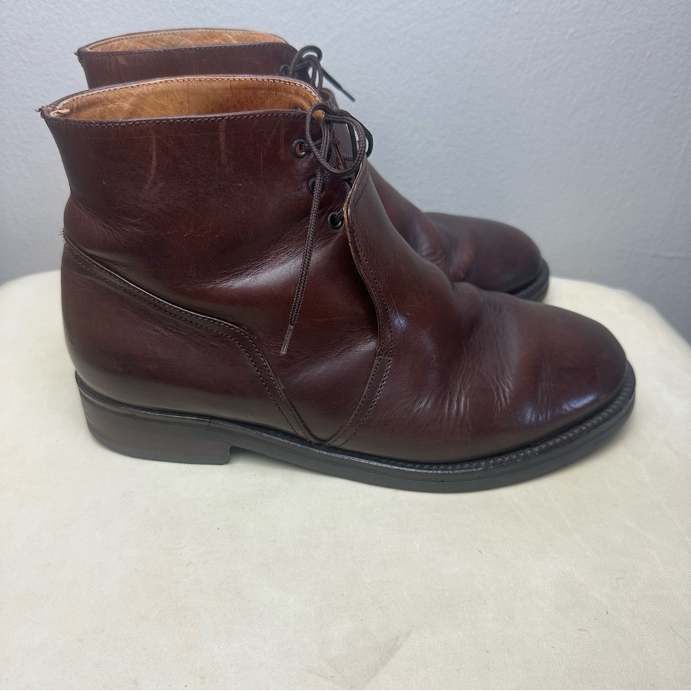 Dres Van Noten Men’s Vintage Brown Italian Leather Chukka Boots Estimated Sz 13 - Picture 2 of 9